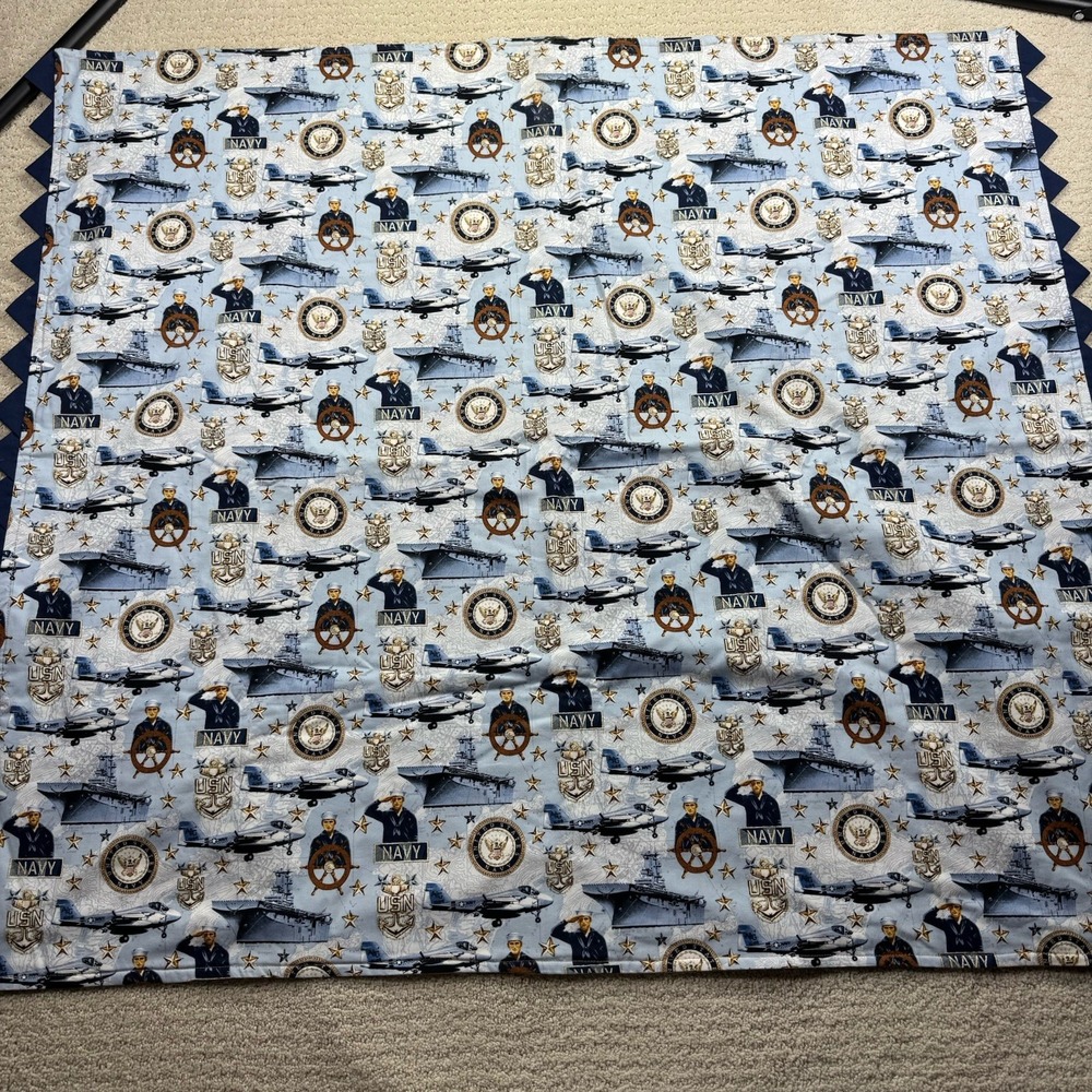 Handmade Single Stitch U.S.‎ Navy Throw